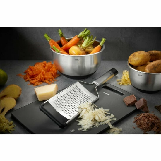 Budget 🥰 Gefu 2-Wege Reibe Primeline, Küchenreibe, Edelstahl, Kunststoff, Schwarz, Silber, 29238 🎁 – Bild 2