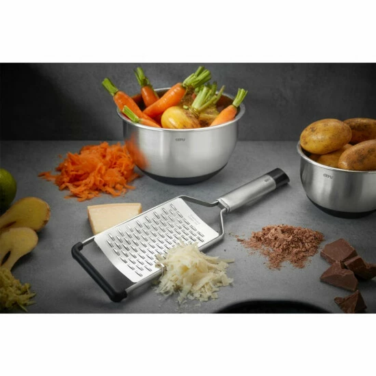Budget 🥰 Gefu 2-Wege Reibe Primeline, Küchenreibe, Edelstahl, Kunststoff, Schwarz, Silber, 29238 🎁 – Bild 3