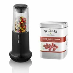 Top 10 😍 Gefu Salz/Pfeffermühle X-Plosion M Schwarz Set Mit Spicebar Roter Kampot Pfeffer 80 G 👏