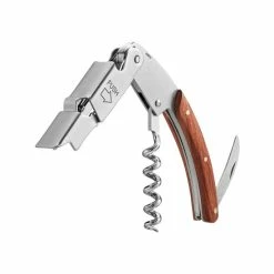 Schlussverkauf 💯 Gefu Kellnermesser Palissa, Flaschenöffner, Korkenzieher, Holz, Stahl, Braun, 12436 🎁