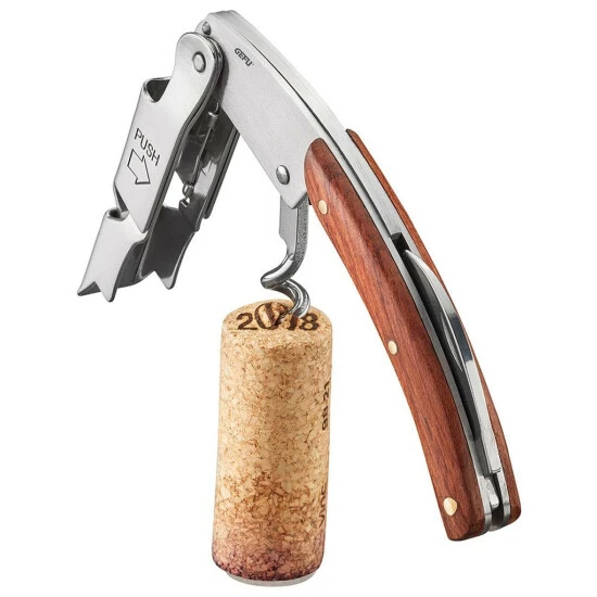 Schlussverkauf 💯 Gefu Kellnermesser Palissa, Flaschenöffner, Korkenzieher, Holz, Stahl, Braun, 12436 🎁 – Bild 4