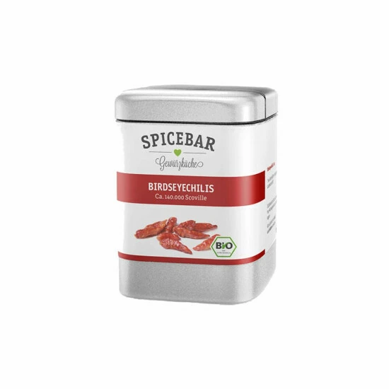 Bestpreis 🎁 Gefu Spicebar Birdseyechilis, Ganz, ScharfeChilis, Gewürz, 30 G, Weißblechdose, Silber, 97510.05 😍