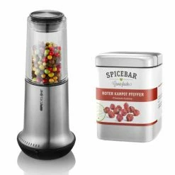 Rabatt ❤️ Gefu Salz- Oder Pfeffermühle X-Plosion L Set Mit Spicebar Roter Kampot Pfeffer 80 G 👍