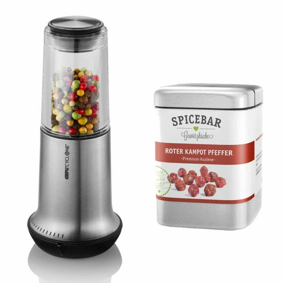 Rabatt ❤️ Gefu Salz- Oder Pfeffermühle X-Plosion L Set Mit Spicebar Roter Kampot Pfeffer 80 G 👍