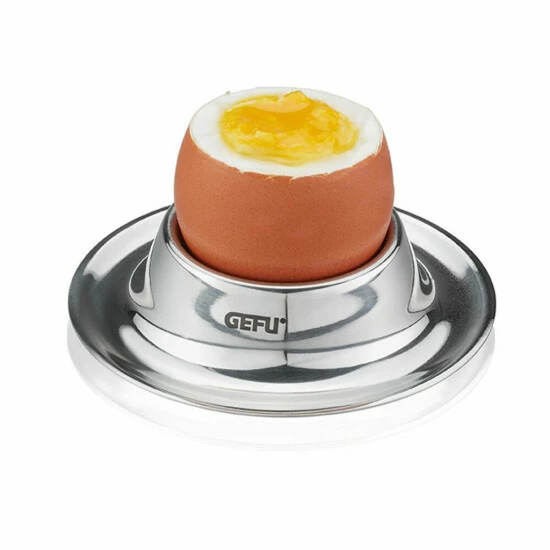 Bestpreis ✨ Gefu Eierbecher OVO - Hochwertiger Edelstahl - Stapelbar - H: 2cm - D: 8,6cm - Silber - 2er Set ✨ – Bild 7