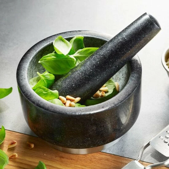 Top 10 🔔 Gefu Mörser X-Plosion, 2-tlg., Schale, Stößel, Gewürzmörser, Gewürz Mörsel, Kräutermörser, Granit / Edelstahl, Schwarz / Silber, 35300 ❤️ – Bild 5