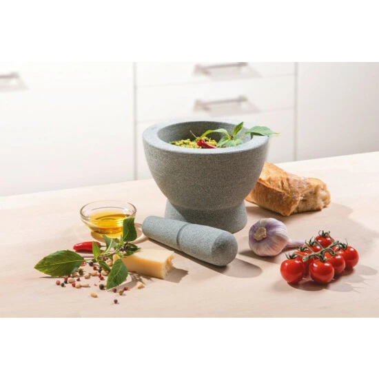 Coupon ⌛ GEFU 353-20 Mörser CRUNCHY Granit 17cm, Mit Stößel, Granit 🤩 – Bild 4