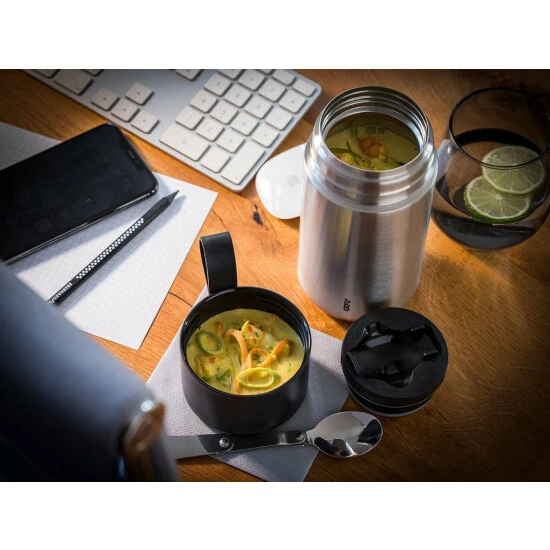 Neu 😉 GEFU Speisegefäß/Thermo Lunchpot Careo 600ml, Silber/schwarz ⌛ – Bild 4