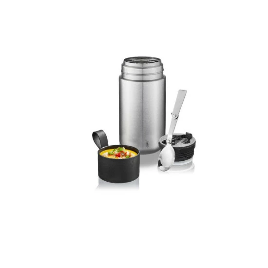 Neu 😉 GEFU Speisegefäß/Thermo Lunchpot Careo 600ml, Silber/schwarz ⌛ – Bild 7