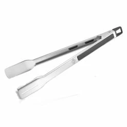 Brandneu 👏 Gefu Grillzange BBQ - Hochwertiger Edelstahl - Verriegelungsmechanismus - L: 42,5cm - Silber, Schwarz 🌟