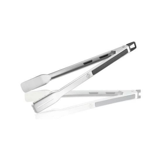 Brandneu 👏 Gefu Grillzange BBQ - Hochwertiger Edelstahl - Verriegelungsmechanismus - L: 42,5cm - Silber, Schwarz 🌟 – Bild 3