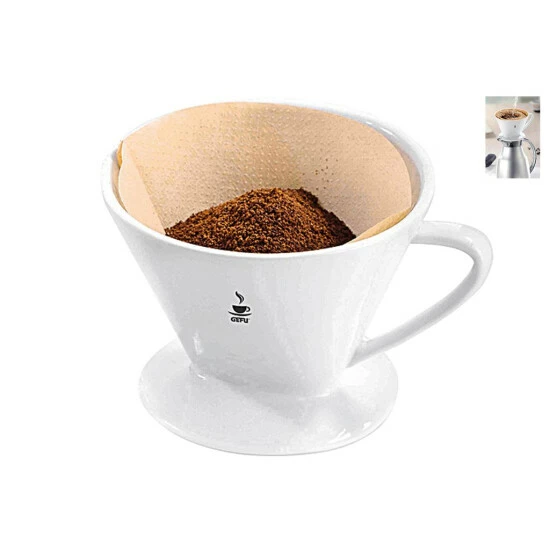 Angebote ⭐ GEFU 160-25 Kaffee-Filter SANDRO 101 Porzellan, Weiß 🛒 – Bild 6