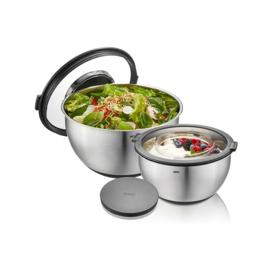 Blitzangebot 🔔 GEFU Schüssel-Set Mit Spritzschutzdeckel MUOVO, 2 Stück 🔥