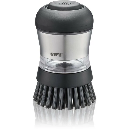 Aktion ⭐ GEFU Spülbürste Mit Spülmittelspender Swift Edelstahl/Kunststoff 50ml Ø6cm H9,9cm 😉 – Bild 3
